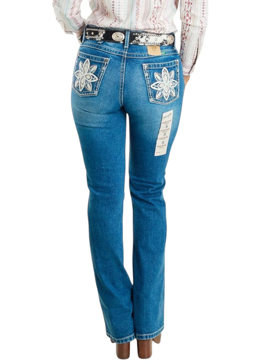 112381285|JEANS HIGH RISE CORTE BOTA
