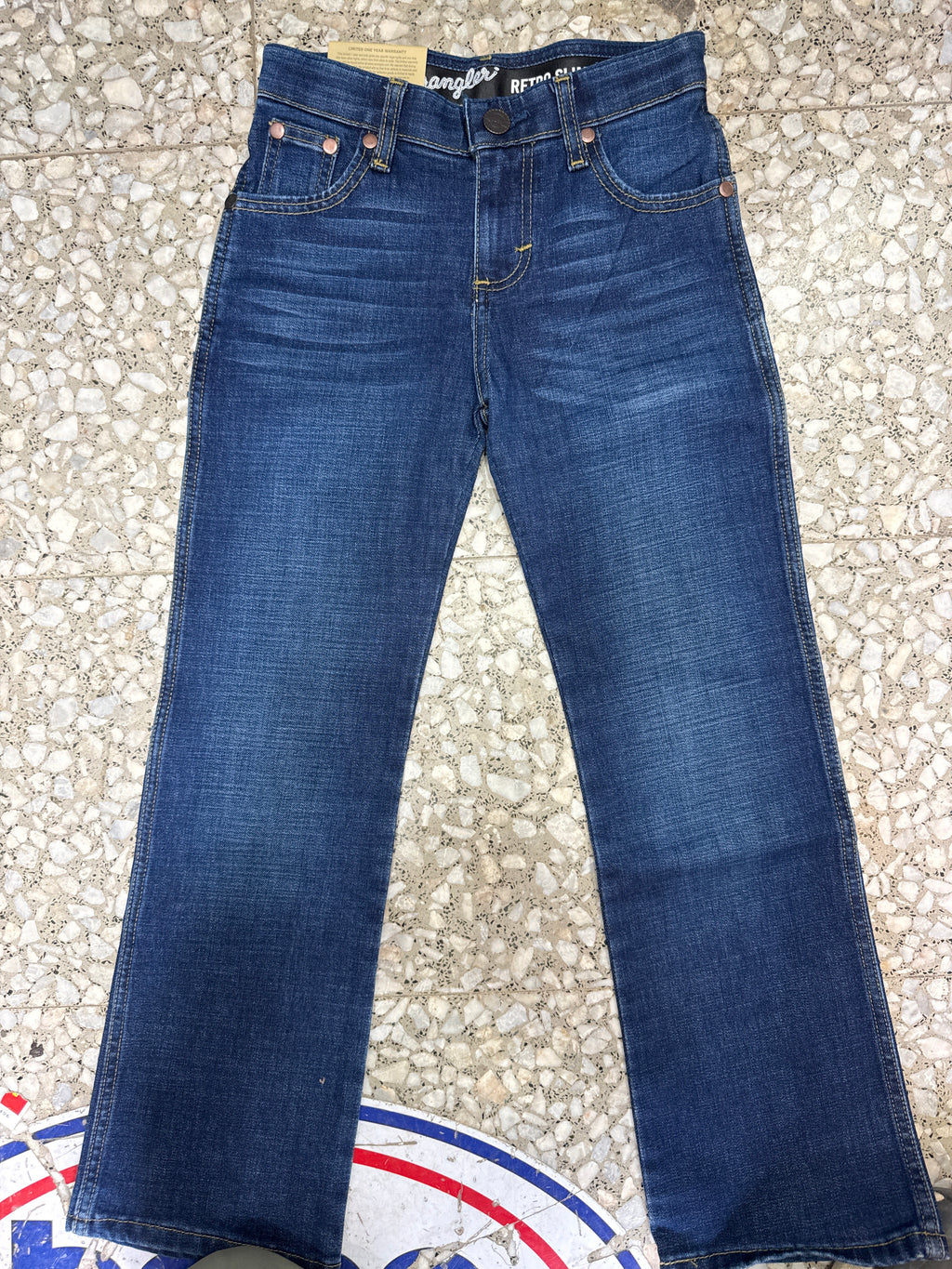 112373641|Pantalon Slim Boot Retro nino
