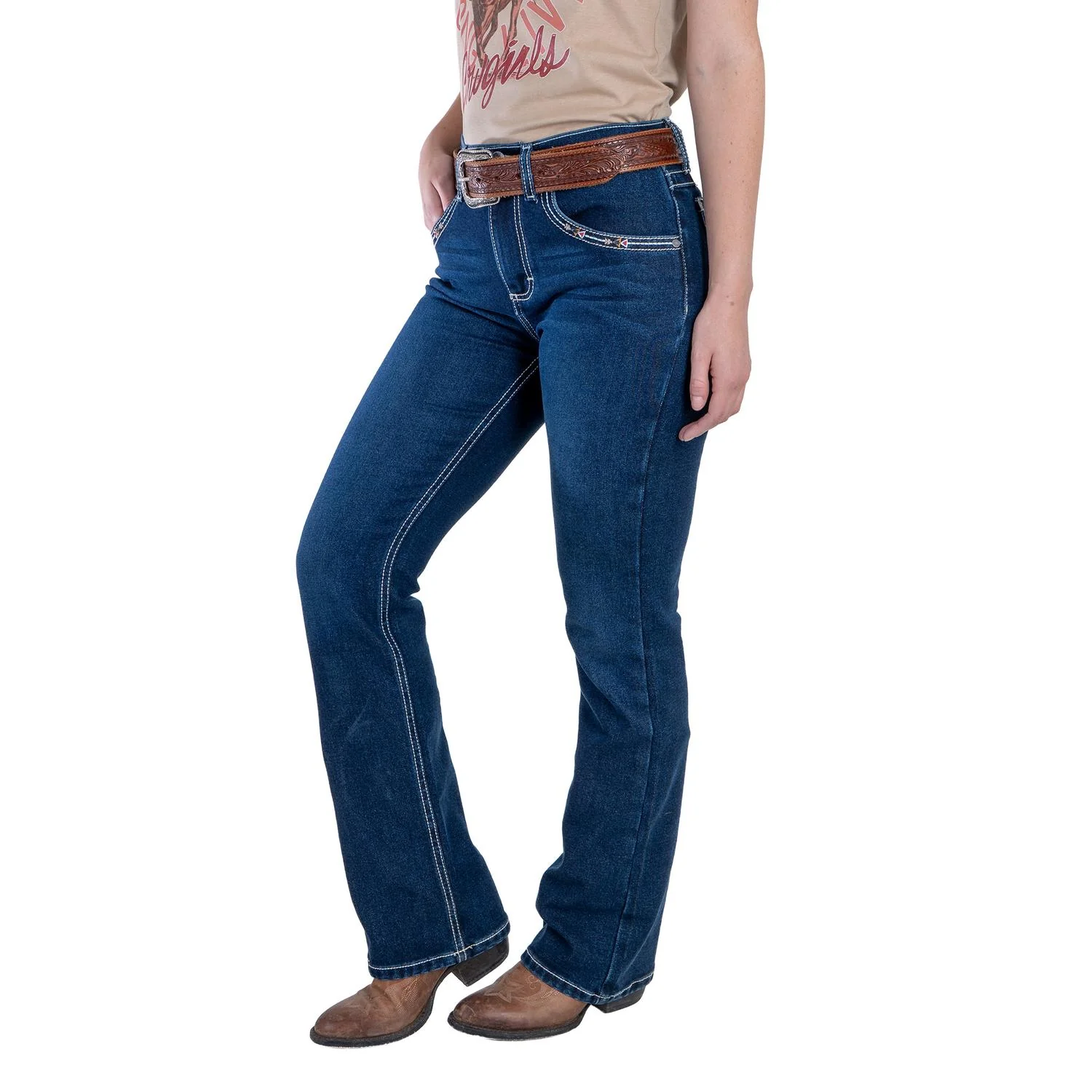112381286|JEANS HIGH RISE CORTE BOTA