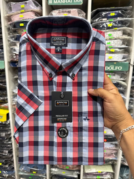 2203 DL-CAMISA ARROW PREMIUM REGULAR  FIT MANGA CORTA