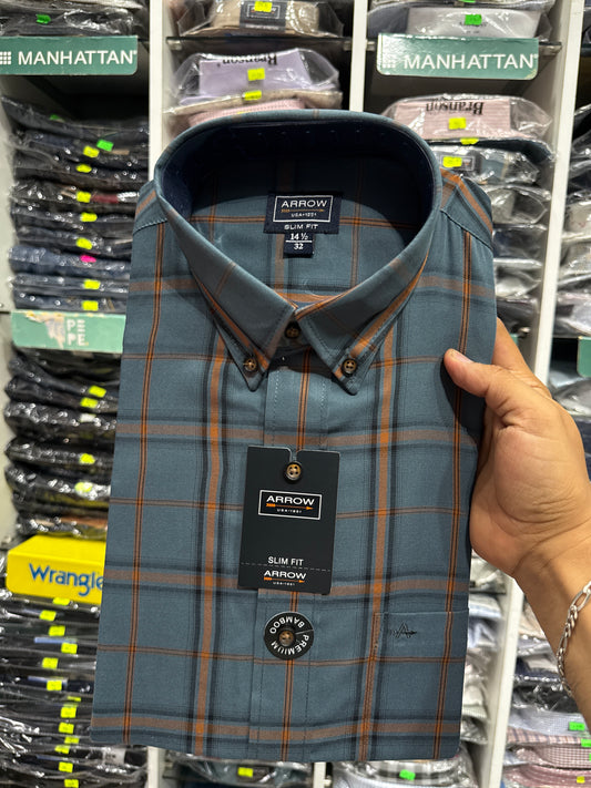 2201 DL-CAMISA ARROW PREMIUM SLIM  FIT MANGA LARGA