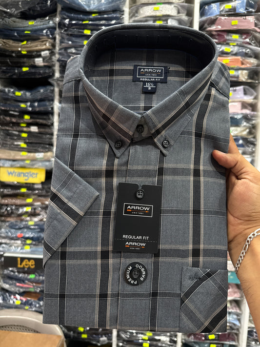2140 DL-CAMISA ARROW PREMIUM REGULAR  FIT MANGA CORTA