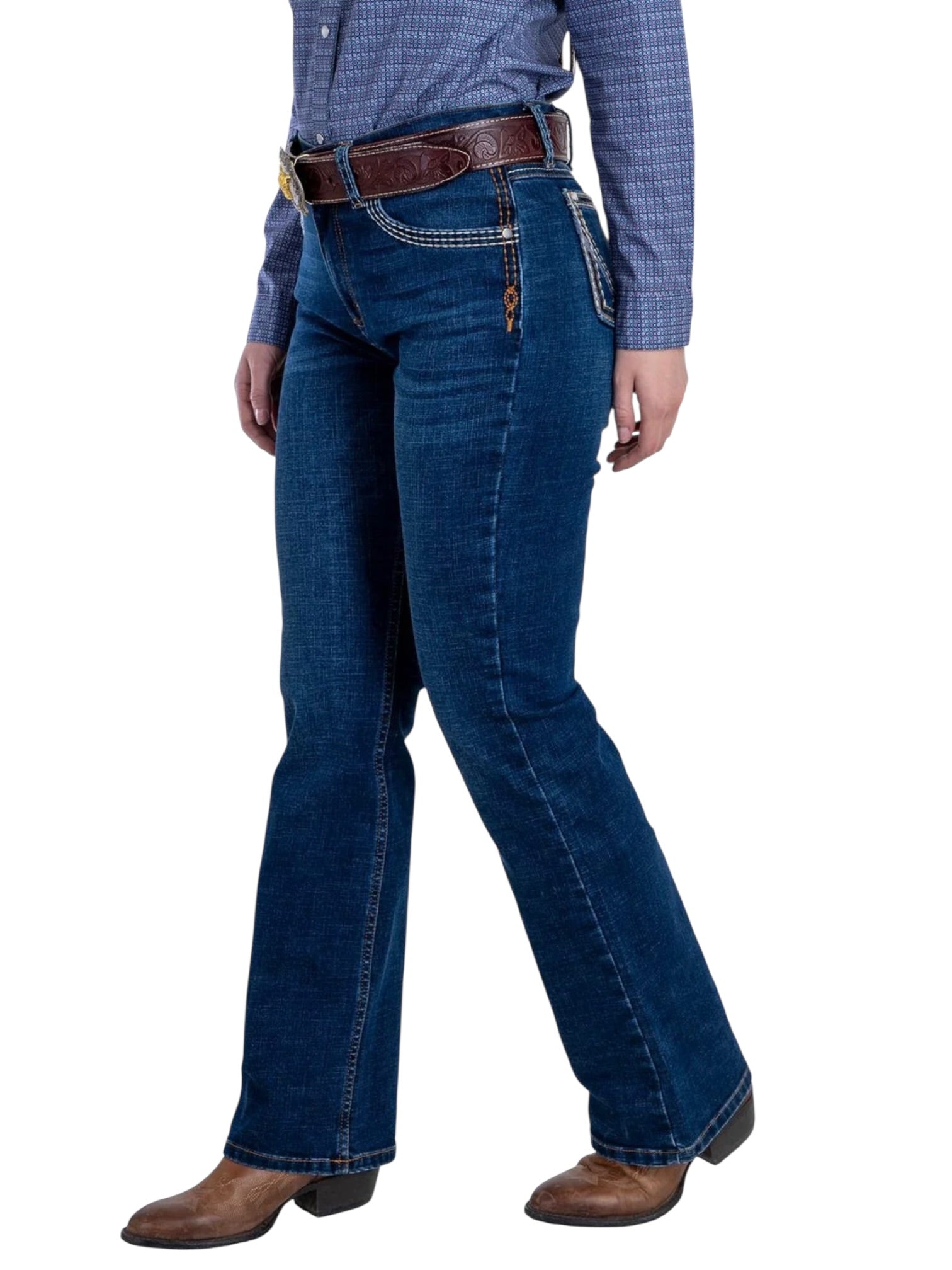 112381266|JEANS HIGH RISE CORTE BOTA