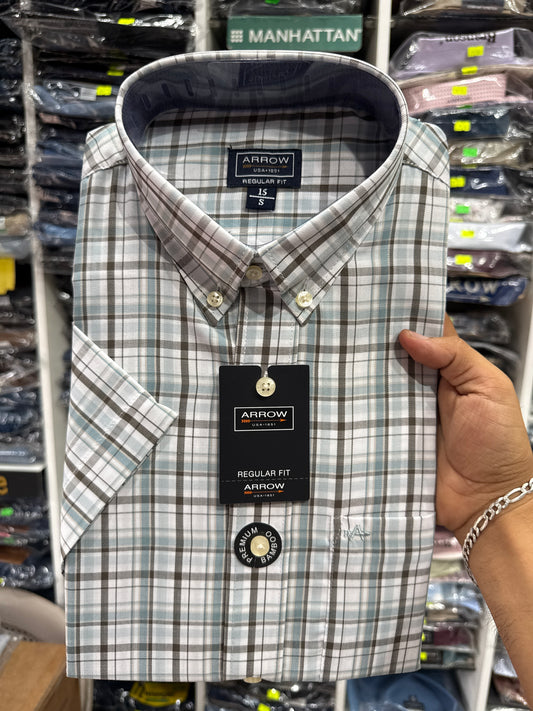 2161 DL-CAMISA ARROW PREMIUM REGULAR  FIT MANGA CORTA
