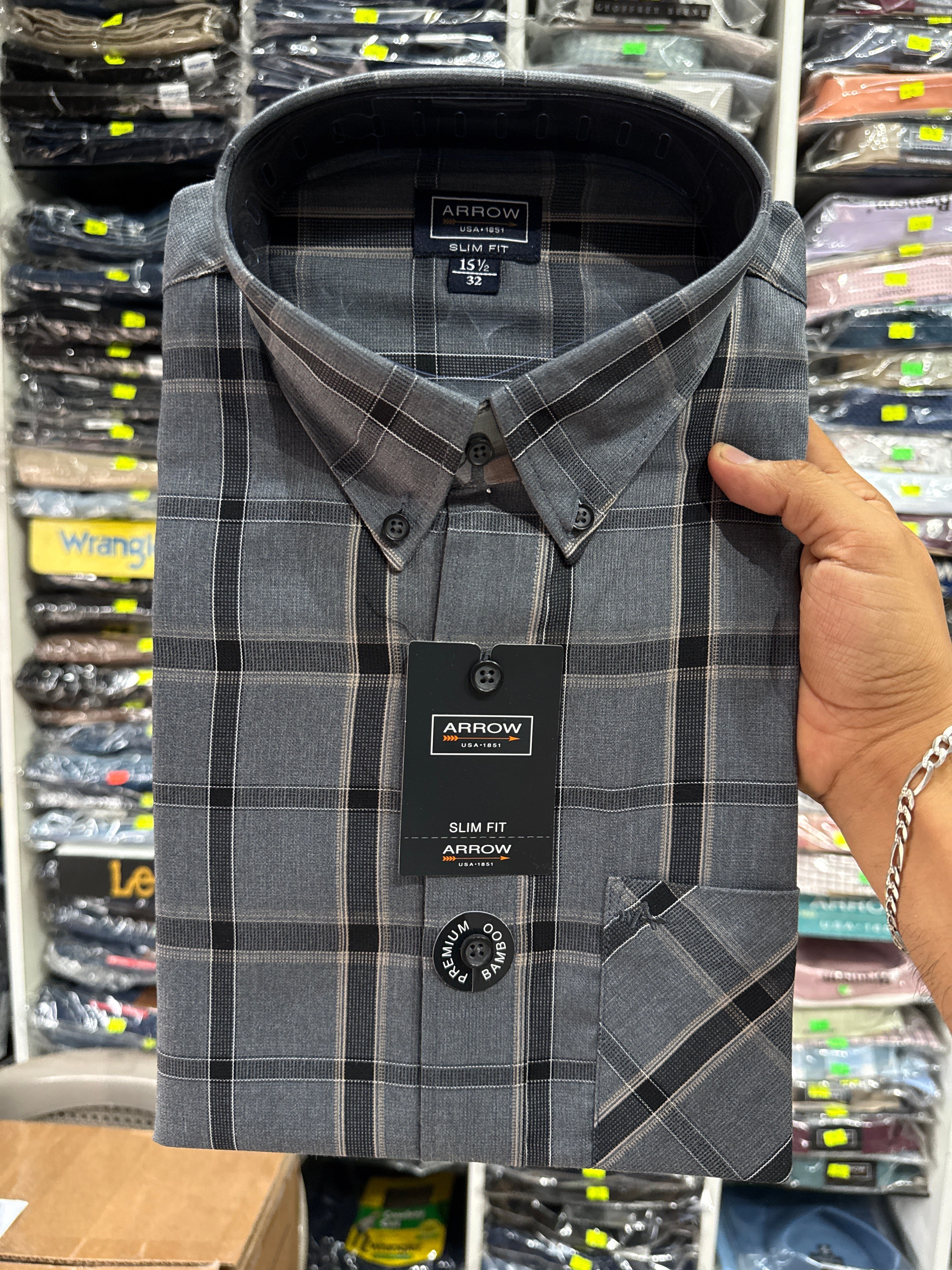 2140 DL-CAMISA ARROW PREMIUM SLIM FIT MANGA LARGA