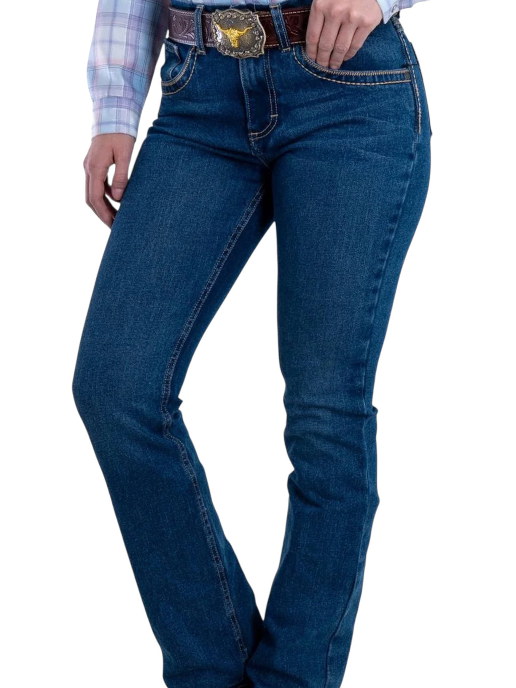 112381287|JEANS HIGH RISE CORTE BOTA