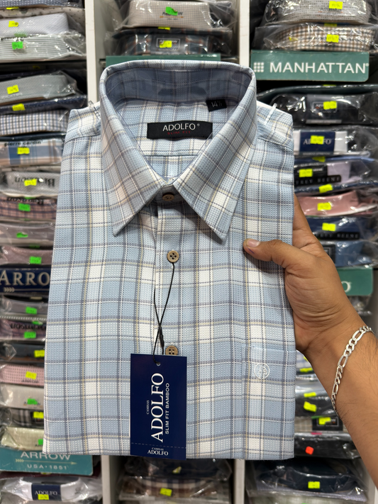 CAMISA ADOLFO CUADROS CASUAL POLY BAMBÚ|301