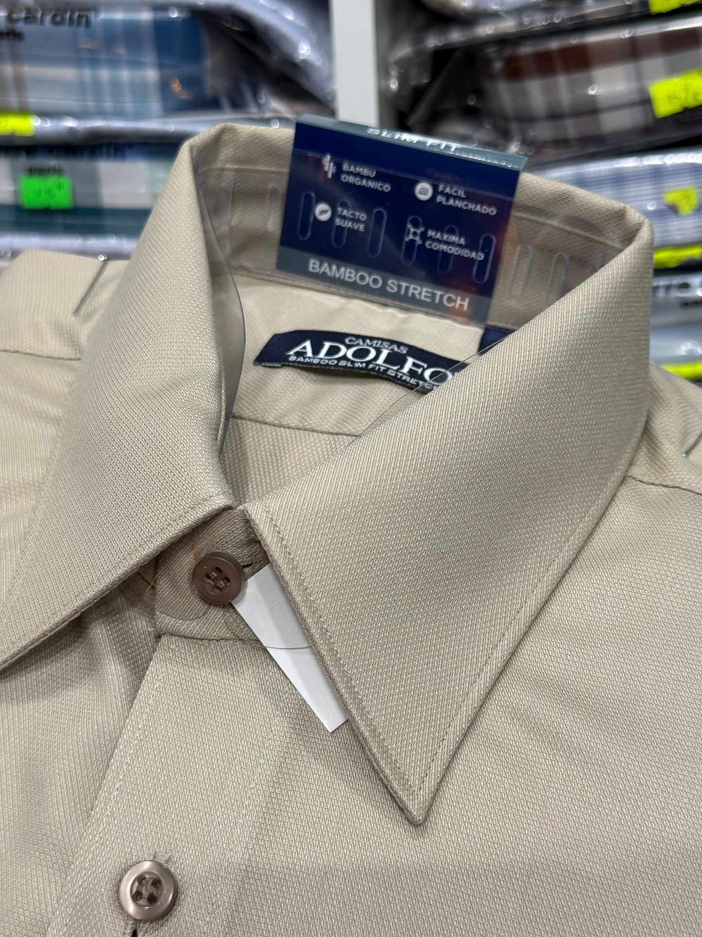 CAMISA ADOLFO PIQUE BAMBÚ STRETCH COLORE|901