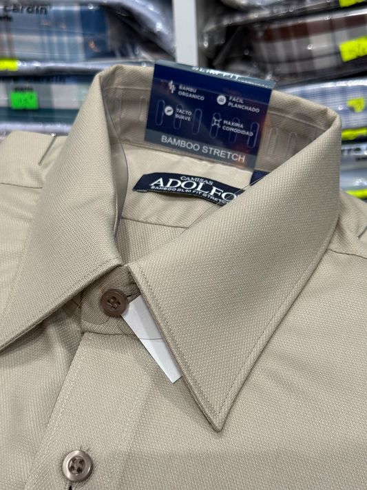 CAMISA ADOLFO PIQUE BAMBÚ STRETCH COLORE|901