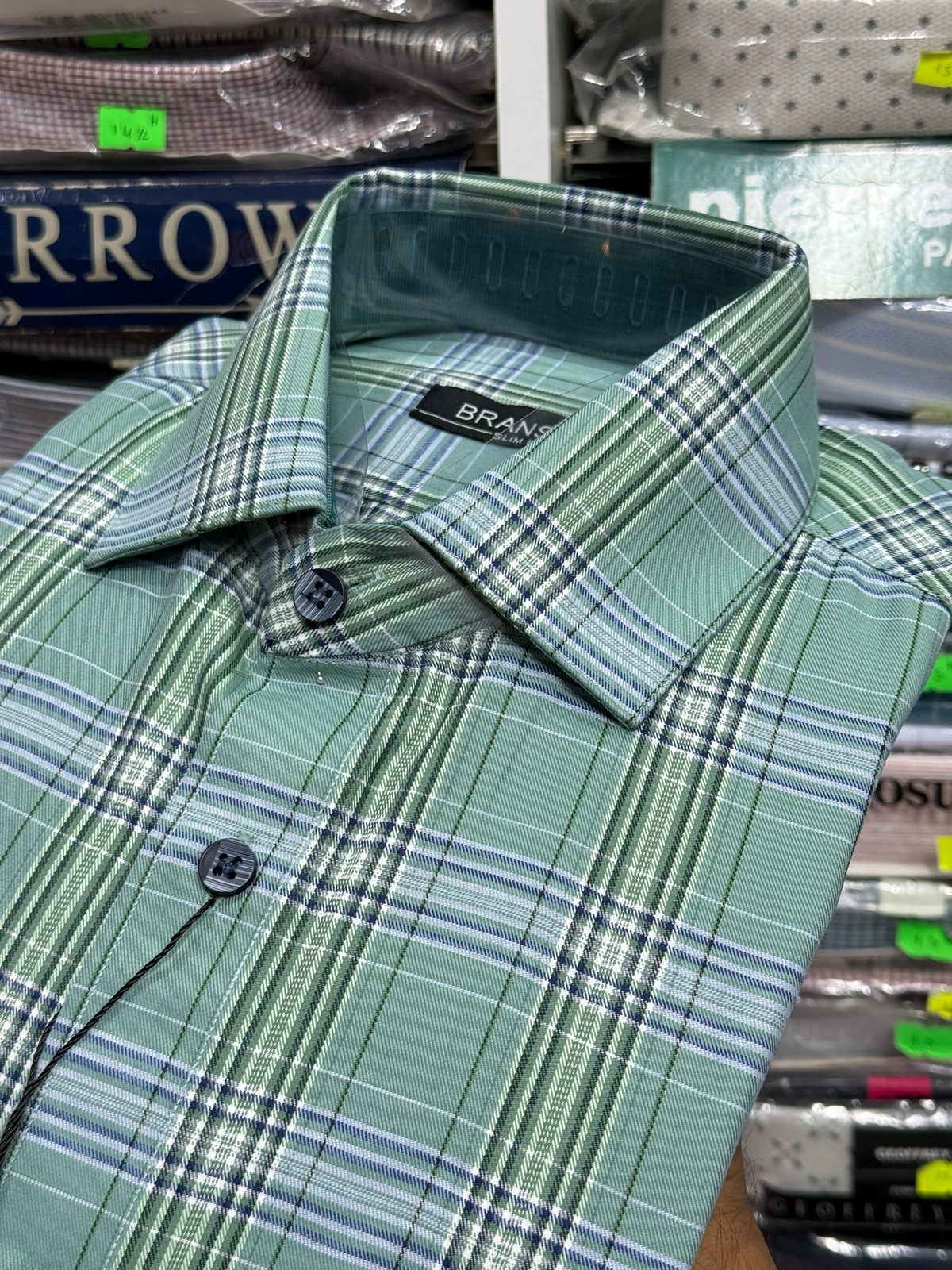 CAMISA BRANSON CUADRO TWILL| 201