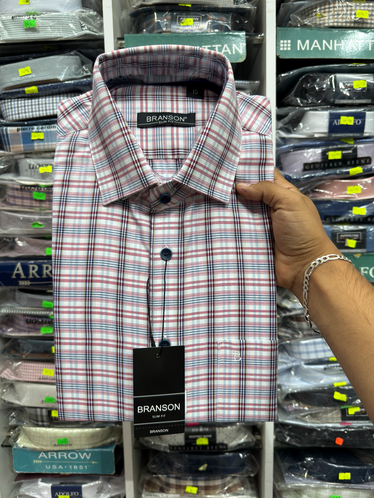 CAMISA BRANSON CUADRO TWILL