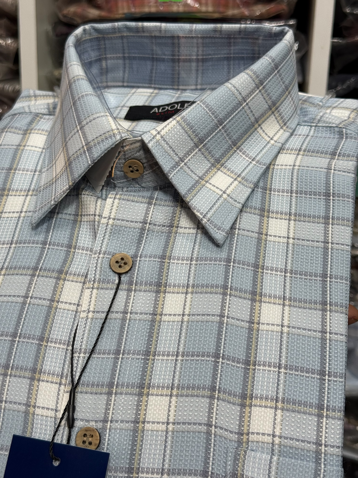 CAMISA ADOLFO CUADROS CASUAL POLY BAMBÚ|301
